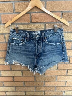 AGOLDE Parker Vintage Cutoff Denim Shorts Distressed Button Fly Size 26